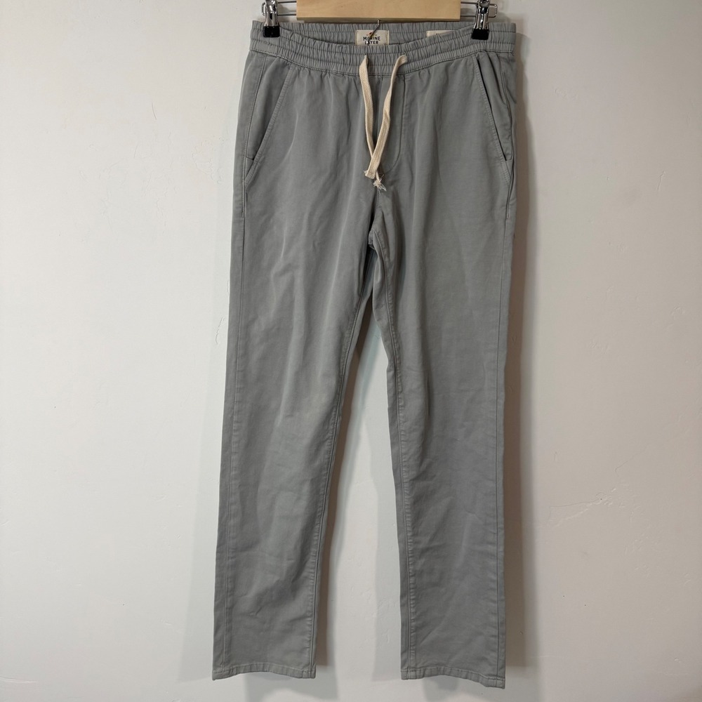 Marine Layer Light Gray Drawstring Chinos